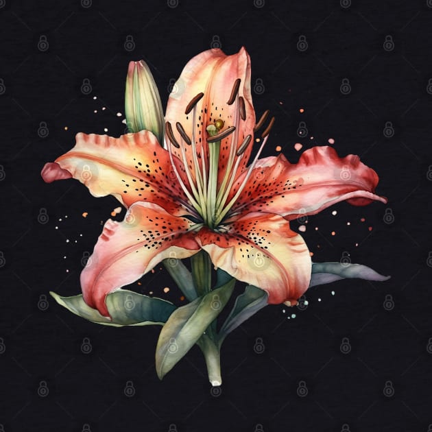 Watercolor Starlette Lily by Young Inexperienced 